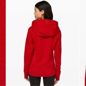 Lululemon red scuba zip hoodie size 2